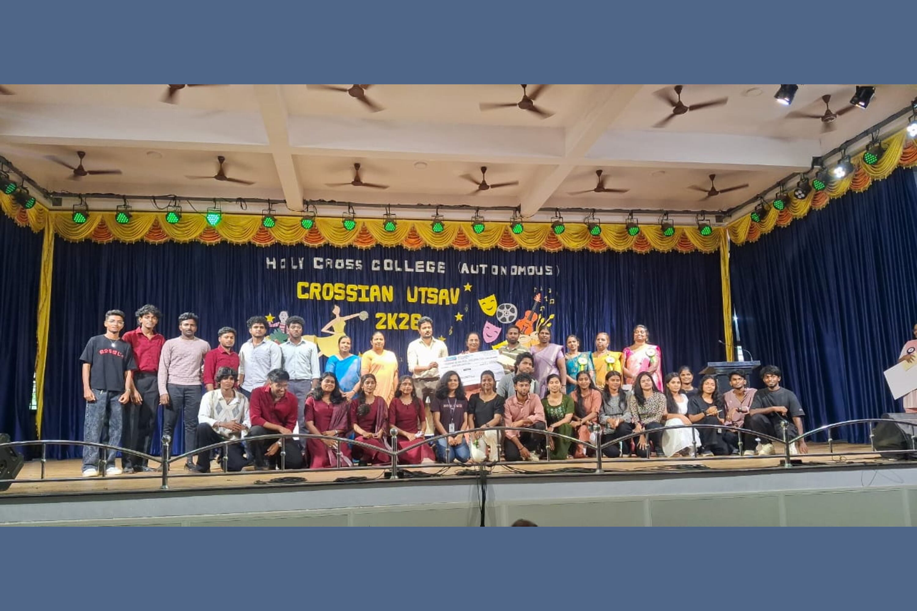 Winners at the Cultural Fest conducted by Stella Mary's College of Engineering