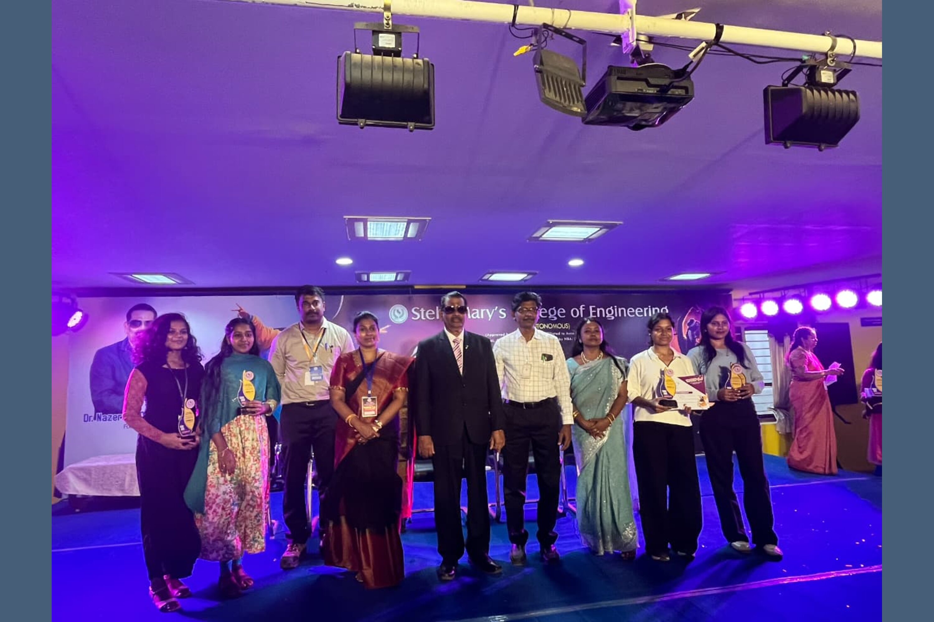 Winners at the Cultural Fest conducted by Stella Mary's College of Engineering