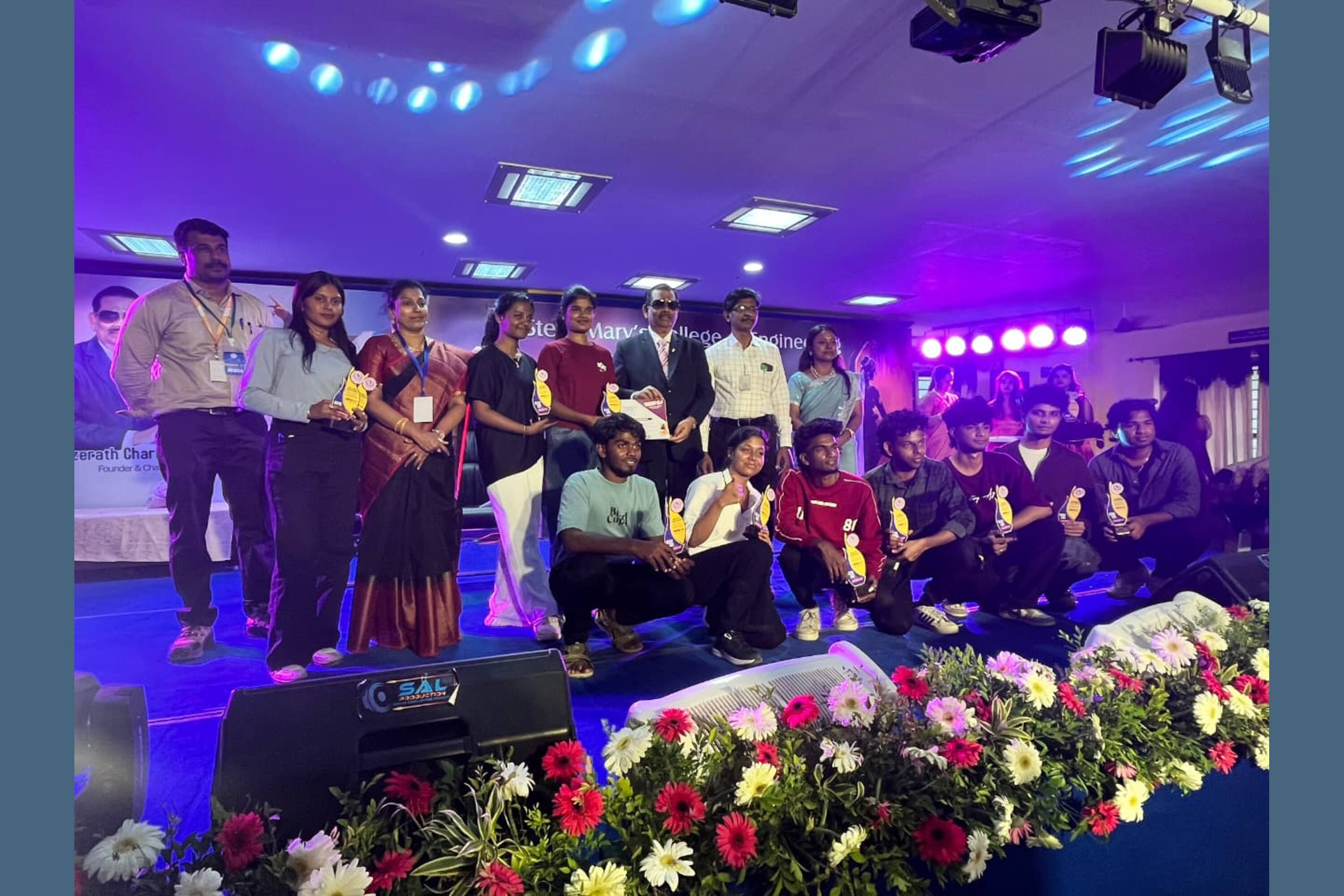 Winners at the Cultural Fest conducted by Stella Mary's College of Engineering